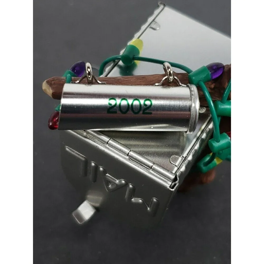 Hallmark Santa's Mailbox Metal S. Claus Vintage 2002  Cookies & Milk Slide Out